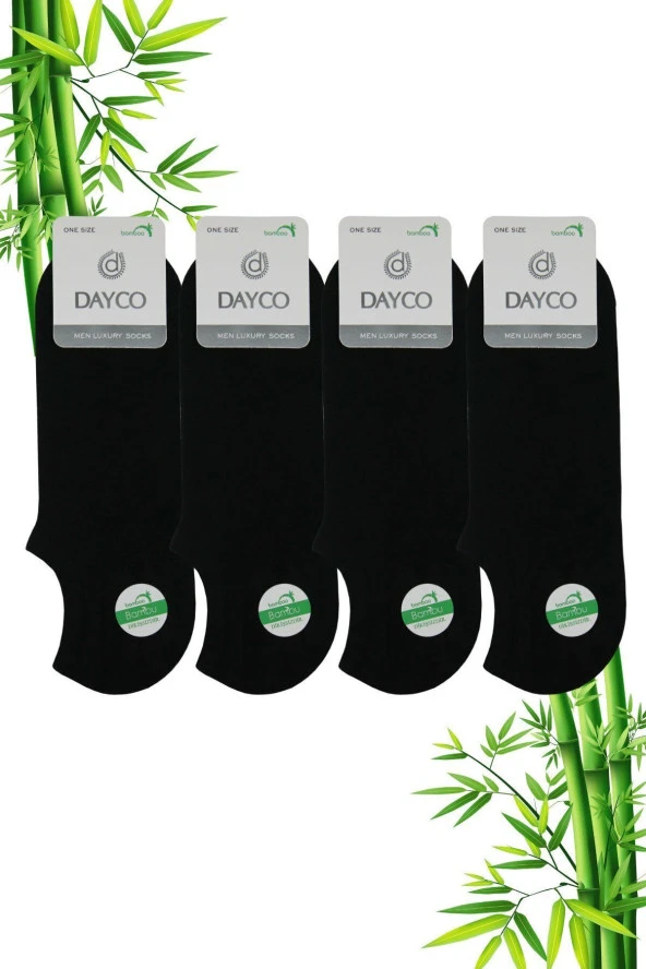 Bambu Erkek Sneakers Görünmez Spor Siyah Çorap ürün görseli 1