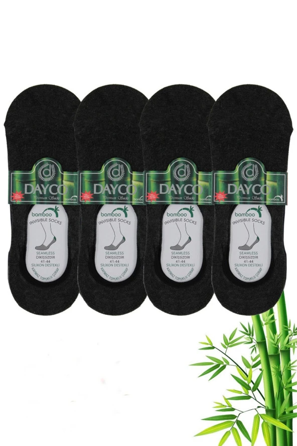Erkek Bambu Dikişsiz Premium Babet Çorap 4'lü Set Antrasit ürün görseli 1