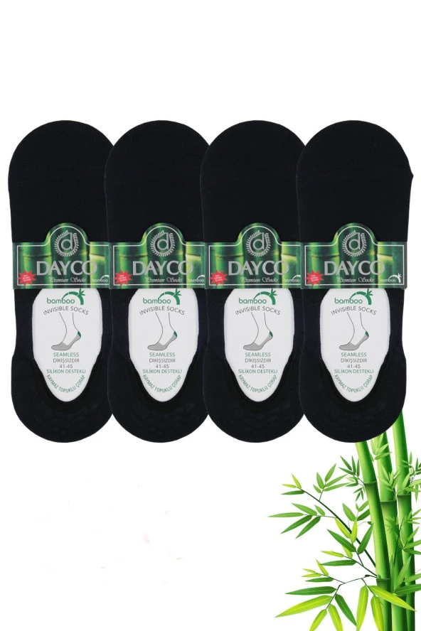 Erkek Bambu Dikişsiz Premium Babet Çorap 4'lü Set Lacivert - 41-45 - C108 ürün görseli 1
