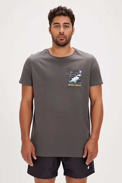 BAD BEAR Francis Asphalt Men's T-Shirt ürün görseli 1