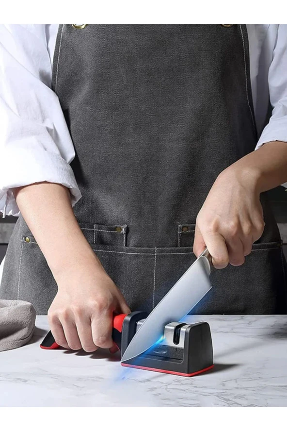 Bıçak Bileme Aleti 3 Açılı Elmas El Bıçakları Bileme Aparatı Ergonomik Saplı Bıçak-Bileyici ürün görseli 1