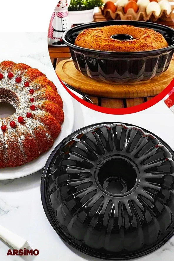 Yanmaz Yapışmaz 18 Dilimli 28 Cm Emaye Kek Kalıbı ürün görseli 1