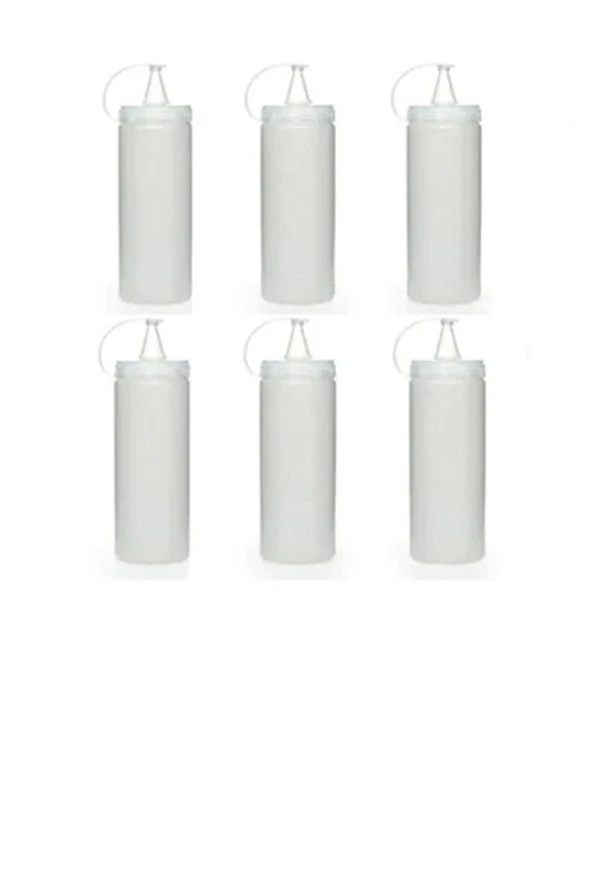 Titiz Şeffaf Plastik Sızdırmaz Kapaklı Fişek Sosluk 700 Ml X 6'lı Set ürün görseli 1
