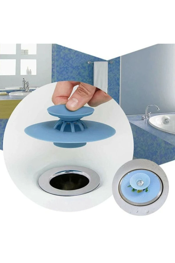 2 Kademeli Dokunmatik Lavabo Tıkacı Silikon Lavabo Gider Tıpası ürün görseli 1