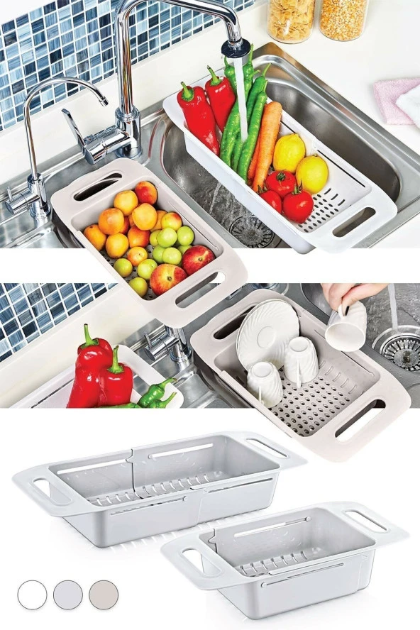 Sürgülü Süzgeç, Ayarlanabilir Sürgülü Lavabo Içi Süzgeç ürün görseli 1