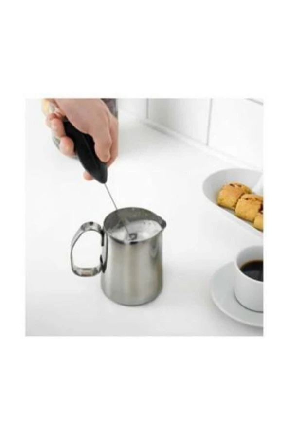 Pilli Mini Mixer Kahve Süt Köpürtücü Karıştırıcı Cappuccino Mixer ürün görseli 1