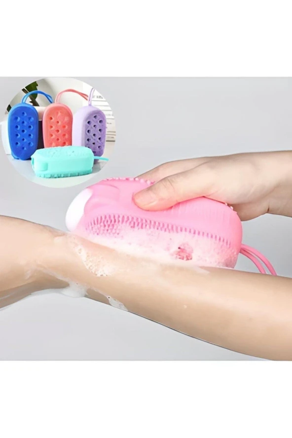 Silikon Banyo Kesesi Katı Sabun Hazneli (süngerli) ürün görseli 1