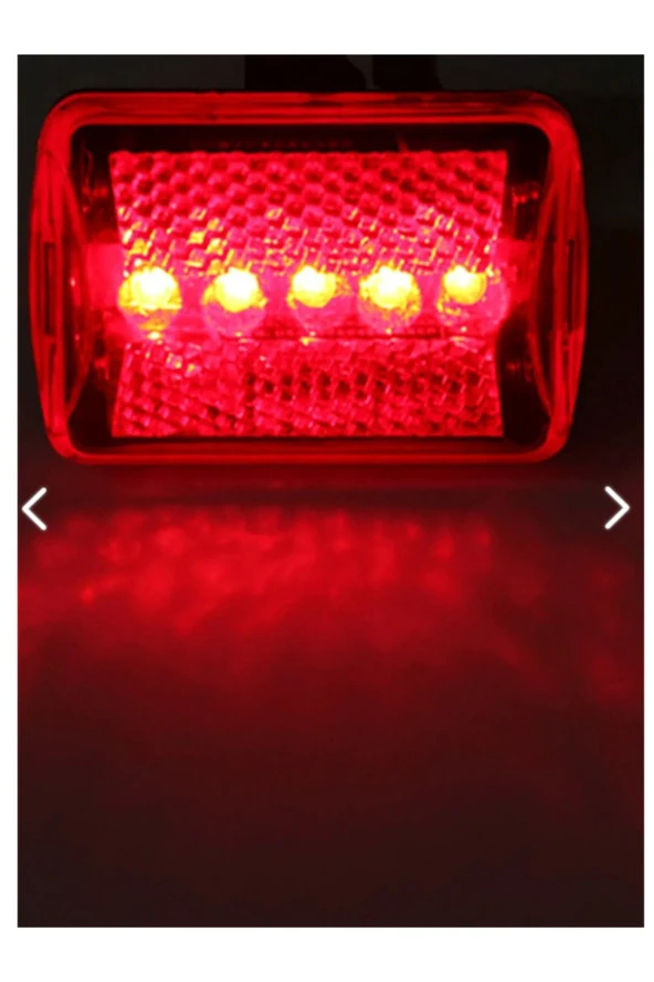5 Ledli 7 Modlu Bisiklet Arka Stop Ikaz Lambası Led Lamba - Resim 3