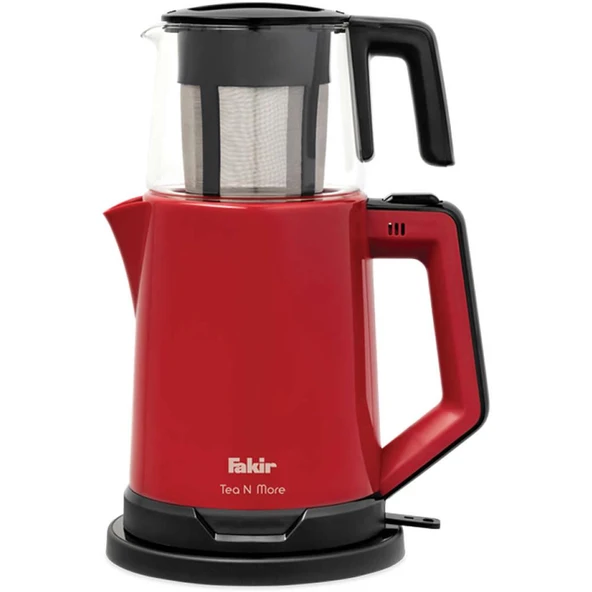 Fakir Tea N More Cam Demlikli Çay Makinesi (Kırmızı) ürün görseli 1