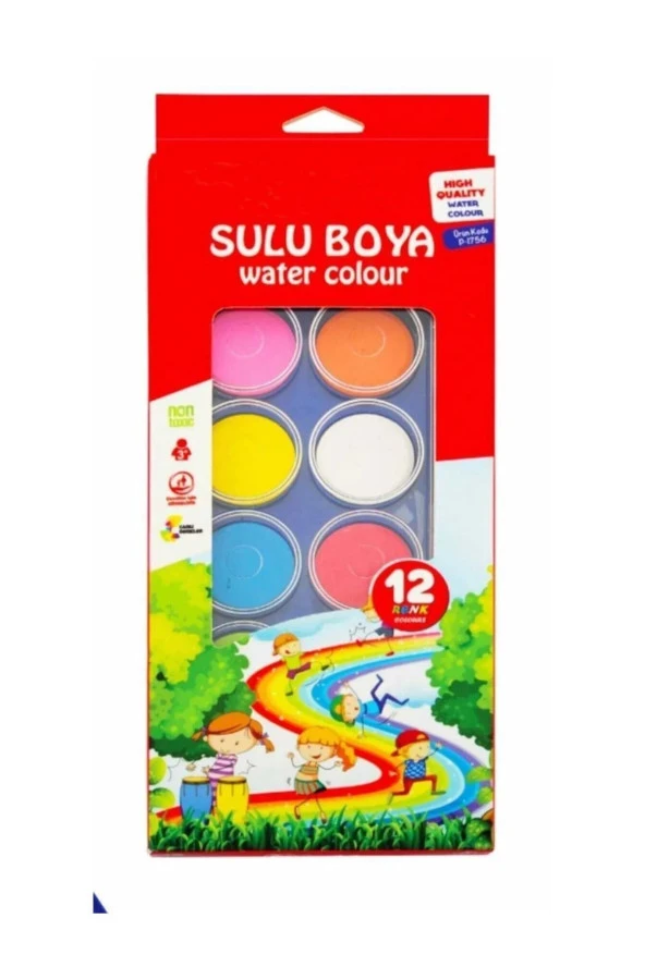 12 Renk Sulu Boya - Resim 2