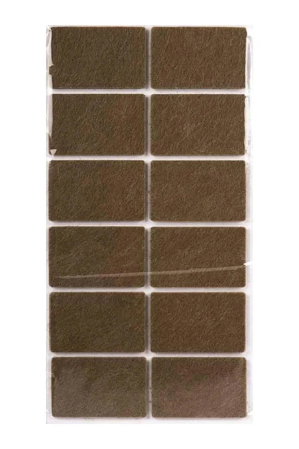 Yapışkanlı Sandalye, Masa, Koltuk Altı Parke Koruma Keçesi 3.5 Cm X 5.5 Cm 12 Adet Dikdörtgen Keçe ürün görseli 1