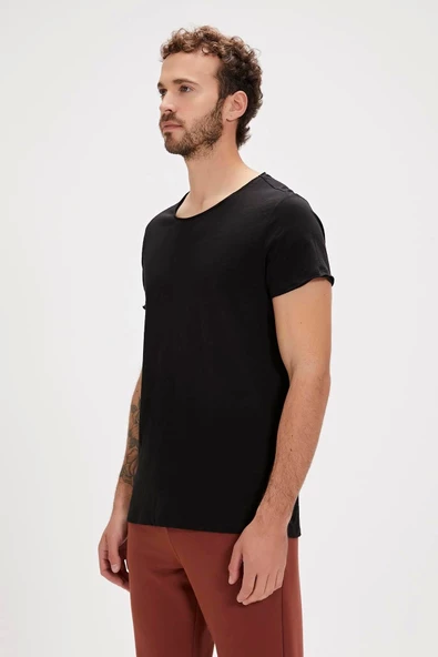 Bad Bear O-Neck T-Shirt Siyah Basic Erkek Tişört - Resim 3