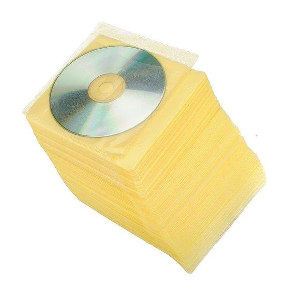 Torima CD-DVD Zarfları Çift Yönlü 100 Laü Paket Sarı - Resim 2
