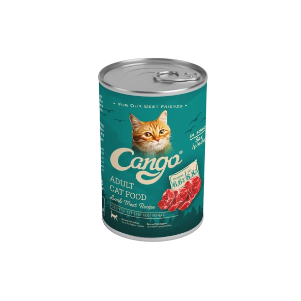 Cango Yetişkin Yaş Kedi Maması Kuzu Etli 415Gr ürün görseli 1