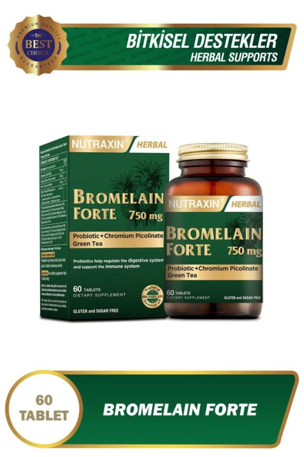 Nutraxin Bromelain Forte 60 Tablet ürün görseli 1