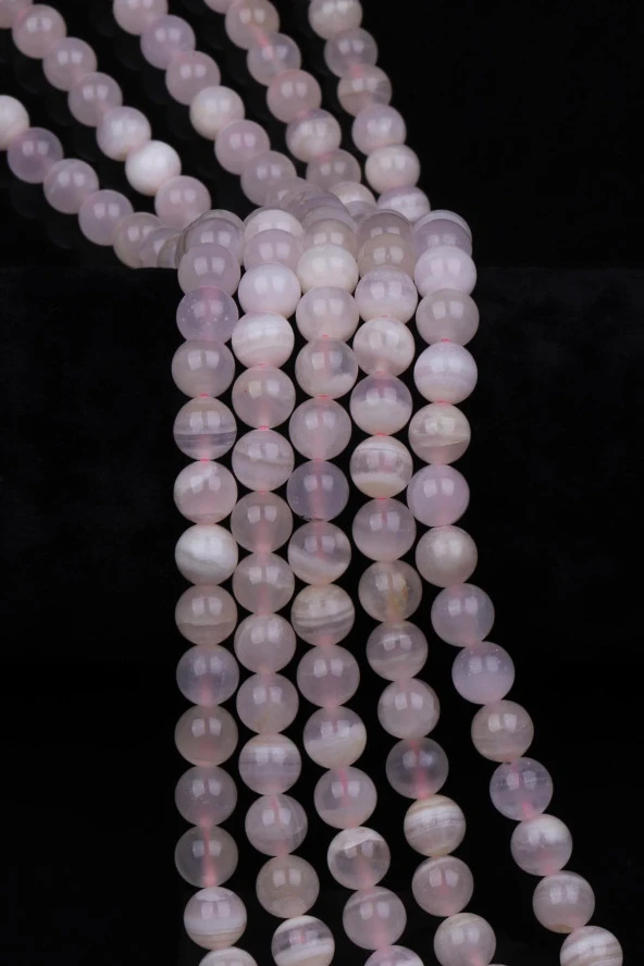 Pembe Kalsit Doğal Taş Dizi 8 mm Küre Kesim ürün görseli 1
