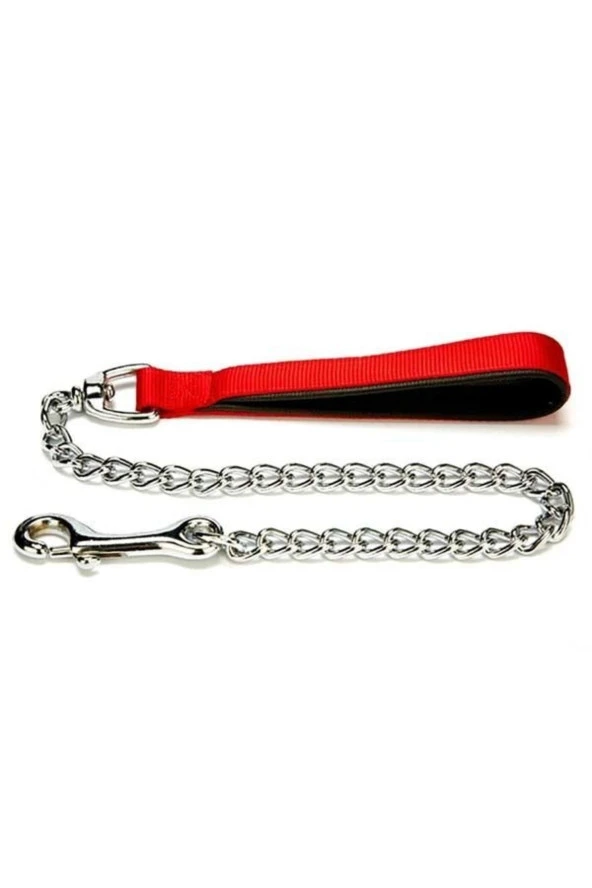 Doggie Comfort Dokuma Köpek Gezdirme Tasması Medium Kırmızı 4,5x80 Cm ürün görseli 1