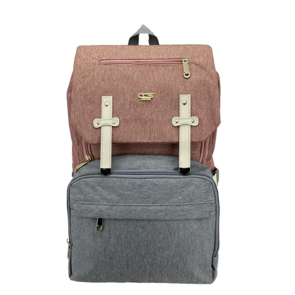 Ççs London 51768 Anne Bebek Seyahat Sırt Çantası Pembe ürün görseli 1