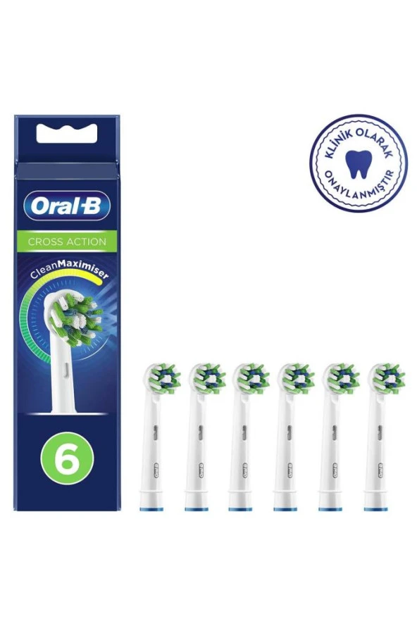 Oral-B Cross Action 6’lı Cleanmaximizer Teknolojili Yedek Fırça Başlığı ürün görseli 1
