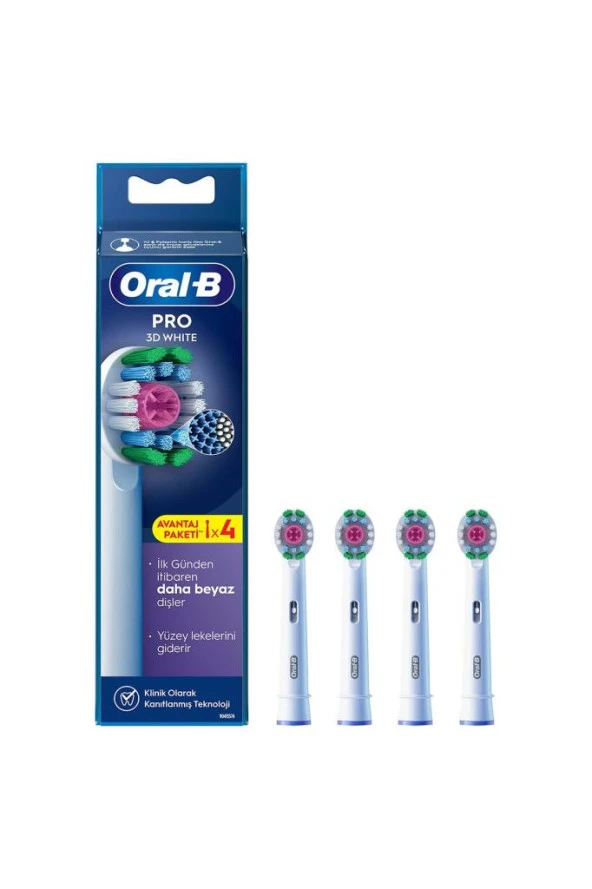 Oral-B Pro 3D White X-Filament Şarjlı Diş Fırçası Yedek Başlığı 4 Adet ürün görseli 1