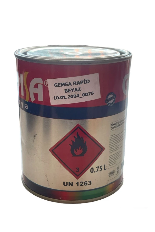 Beyaz Endüstriyel Selülozik Boyalar 1kg~0’75lt ürün görseli 1