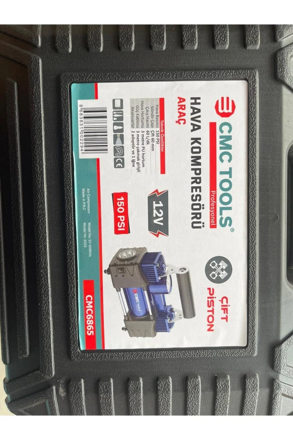 CMC Çift Piston Araç Hava Kompresörü - Resim 4
