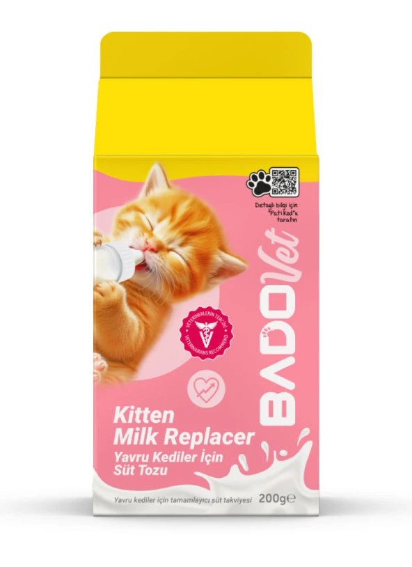 Bado Kitten Milk Replacer Yavru Kediler İçin Süt Tozu Besin Takviyesi 200ML ürün görseli 1