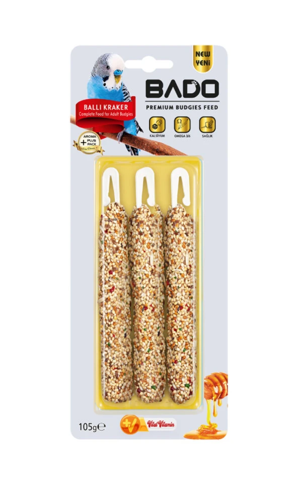 Bado Muhabbet Kuşu Krakeri Ballı 105Gr ürün görseli 1
