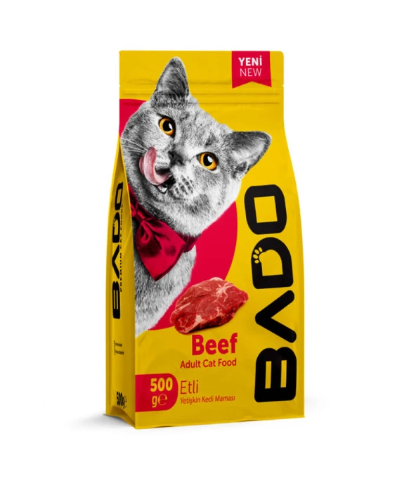 Bado Yetişkin Kedi Maması Etli Biftekli 500Gr ürün görseli 1