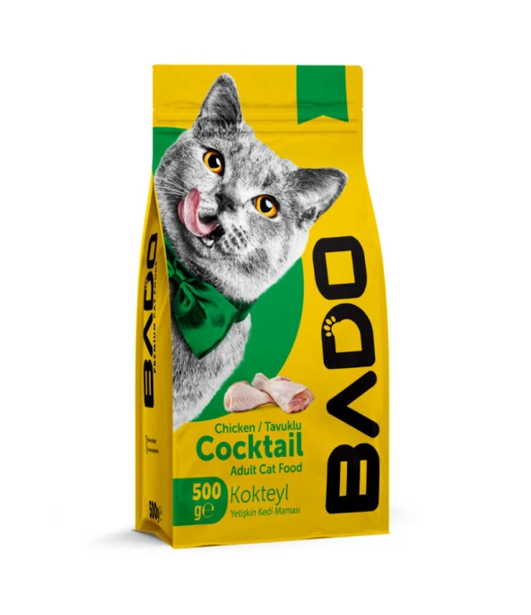 Bado Yetişkin Kedi Maması Kokteyl 500Gr ürün görseli 1