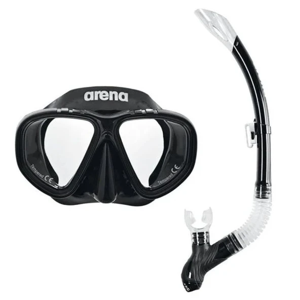 Arena Premium Snorkeling Set Unisex Siyah Yüzücü Şnorkel 002018505 ürün görseli 1