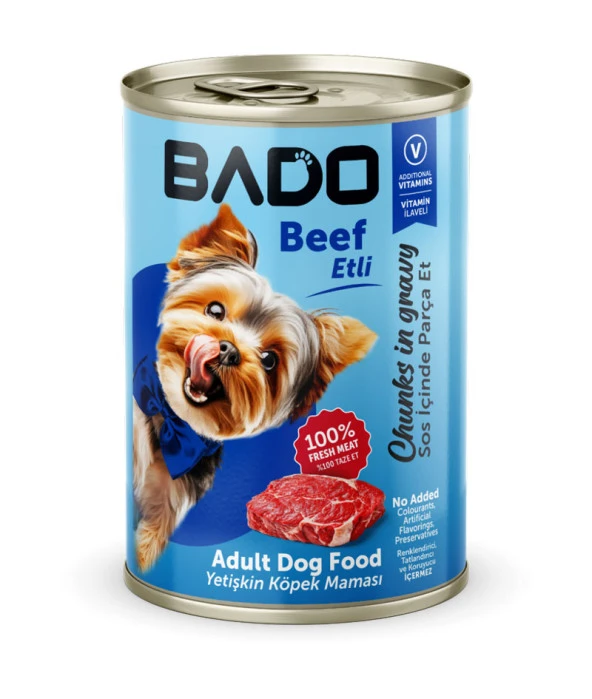 Bado Yaş Köpek Maması Etli Biftekli 400Gr ürün görseli 1