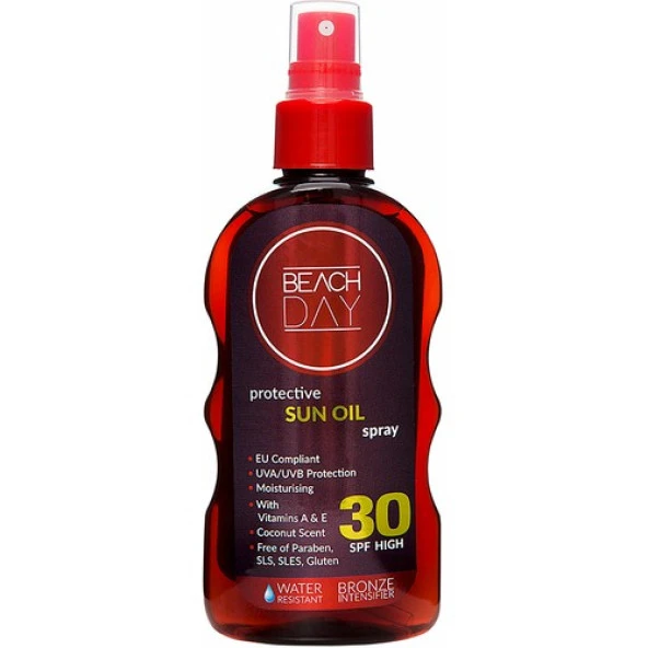 Beach Day Bronzlaştırıcı & Koruyucu Yağ Sun Oıl 30F 150ML Sprey ürün görseli 1