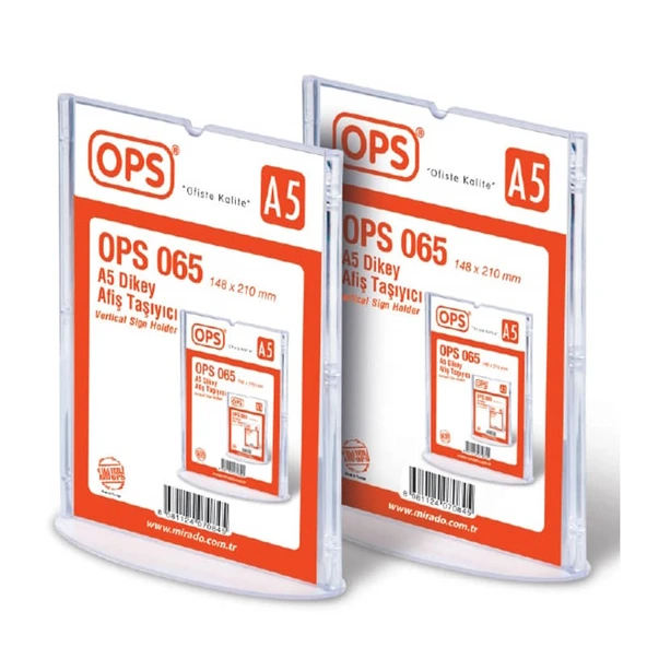 OPS DP 065 A5 T Tipi Dikey Afiş Taşıyıcı ürün görseli 1