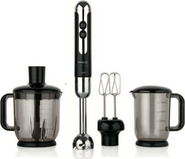 Korkmaz Mia Mega SiyahKrom Blender Set A447-12 ürün görseli 1