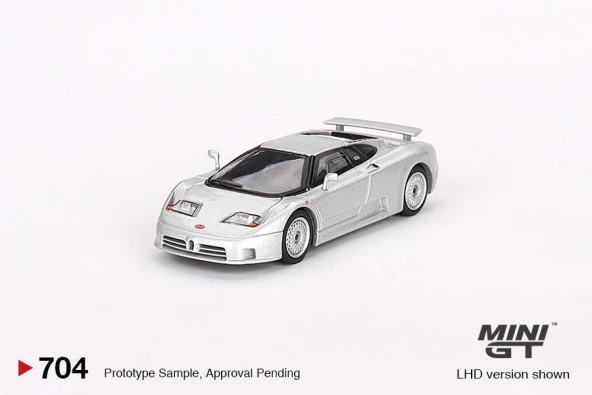 Mini GT Bugatti EB110 GT Grigio Chiaro 1:64 704 ürün görseli 1