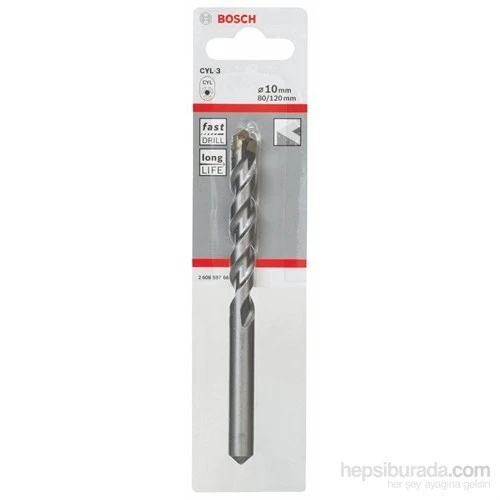 Bosch  - Beton Matkap Ucu Cyl-3 - 10 X 80 X 120 Mm, D 9 Mm ürün görseli 1