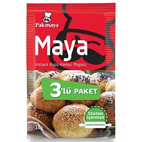 Pakmaya Instant Kuru Hamur Mayası 10 gr 3lü - Resim 2