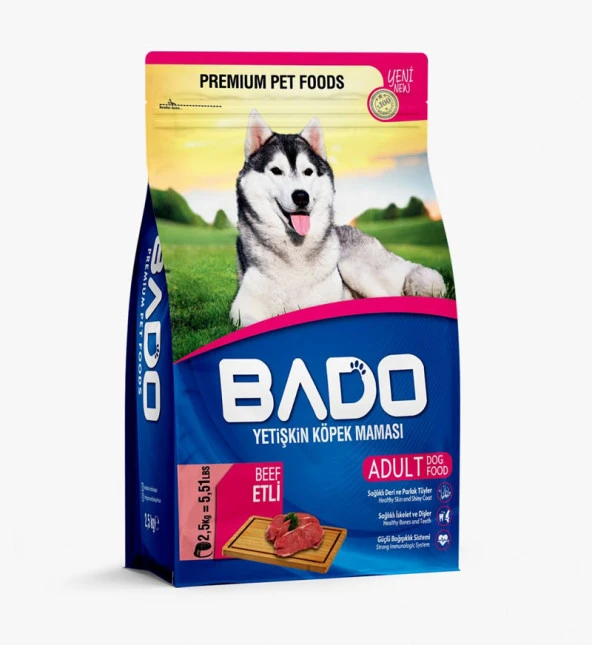 Bado Yetişkin Köpek Maması Etli 2,5KG ürün görseli 1