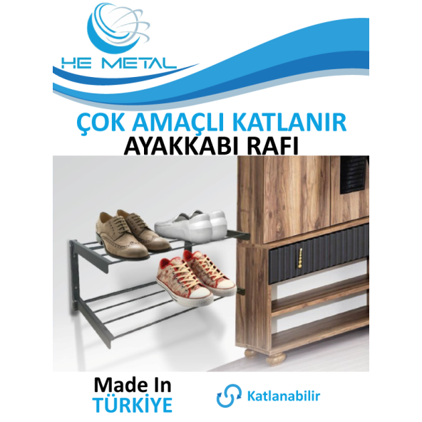 Çok Amaçlı Katlanabilir Ayakkabı Rafı - 60x45 cm ürün görseli 1