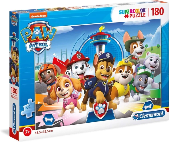 Clementoni 29105 Paw Patrol Supercolor 180 Parça Yapboz ürün görseli 1
