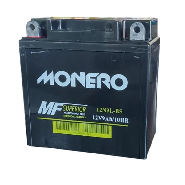 MONERO 12V 9Ah YÜKSEK MOTOSİKLET AKÜSÜ (EBATLAR: 137*76*134) (12N9L) ürün görseli 1