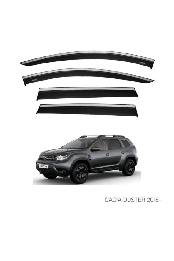 DACIA DUSTER 2018 SONRASI KROMLU CAM RÜZGARLIĞI ürün görseli 1