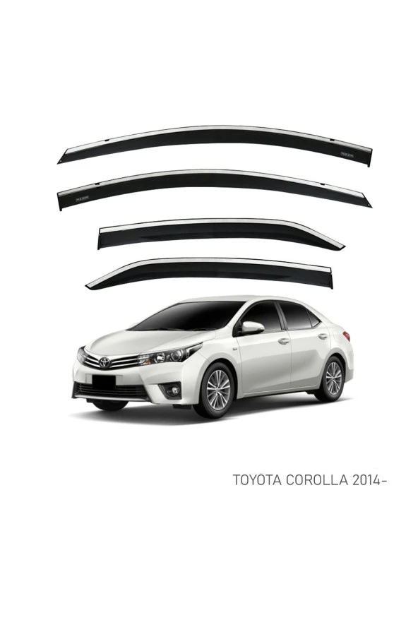 TOYOTA COROLLA 2013-2018 KROMLU CAM RÜZGARLIĞI ürün görseli 1