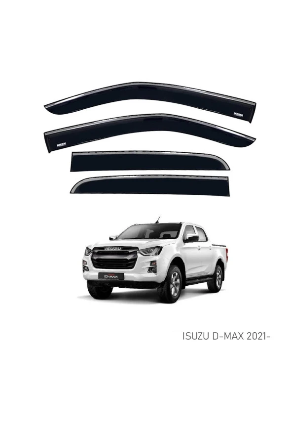 ISUZU D-MAX 2021 SONRASI KROMLU CAM RÜZGARLIĞI ürün görseli 1