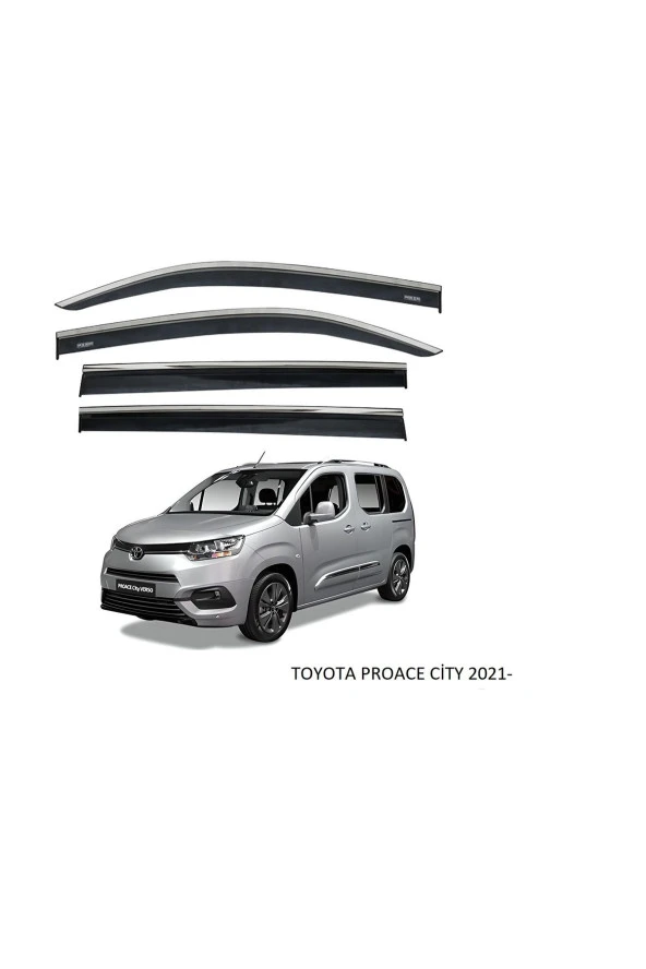 TOYOTA PROACE CITY 2019 SONRASI KROMLU CAM RÜZGARLIĞI ürün görseli 1