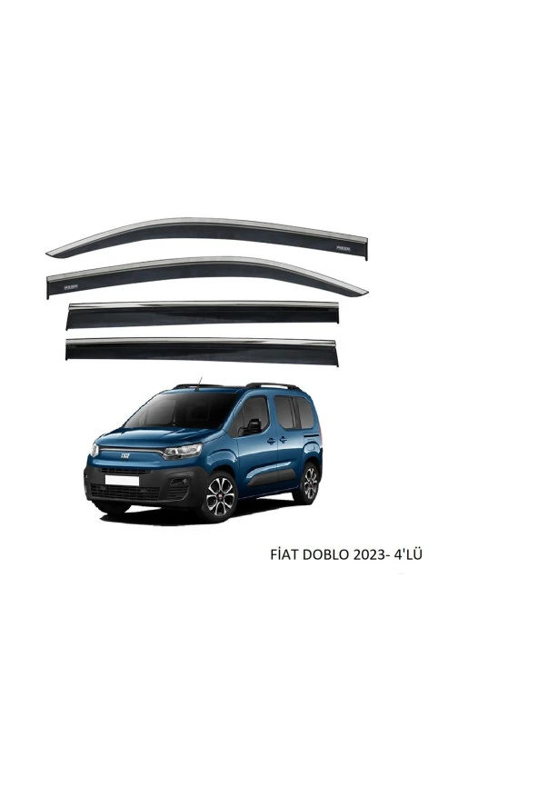 FIAT DOBLO 2023 SONRASI KROMLU CAM RÜZGARLIĞI ürün görseli 1