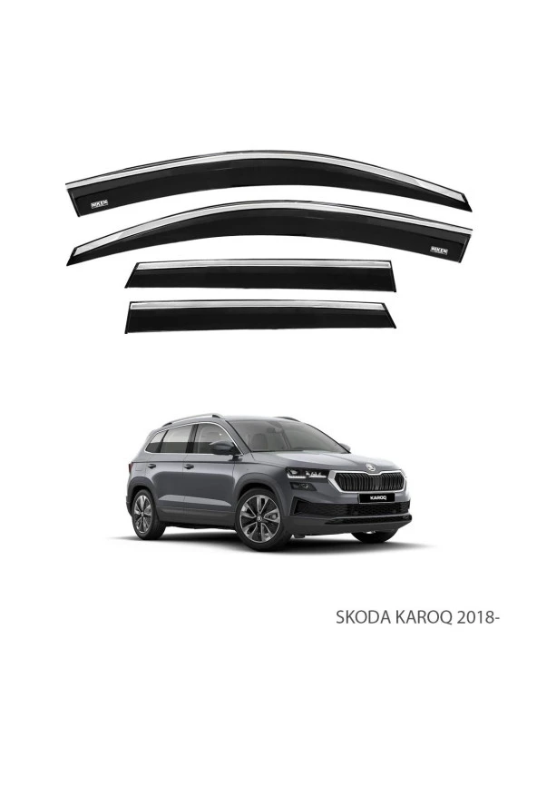 SKODA KAROQ 2017 SONRASI KROMLU CAM RÜZGARLIĞI ürün görseli 1