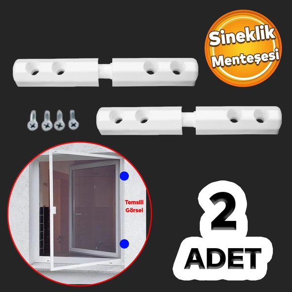 Pimapen PVC Pencere Kapı Sineklik Menteşesi Pimli Plastik Pratik Açma Kapama Hareket Aparatı 2 Adet ürün görseli 1