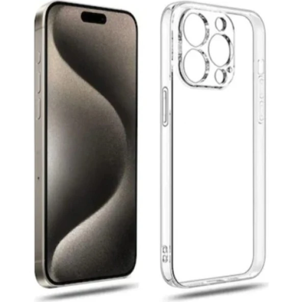 Iphone 15 Kamera Korumalı Şeffaf Yumuşak Süper Silikon ürün görseli 1